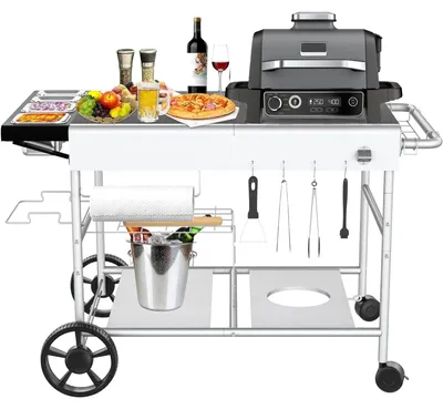 Zdjęcie produktu dla Wózek grillowy do Weber Q-serii i Ninja Woodfire - 128 x 64 x 78 cm