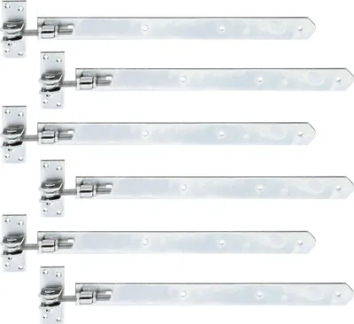Produktbild von Alberts 846022 Ladenband, gerade, Abschluss abgerundet, verstellbar um 30 mm, galvanisch verzinkt, dickschichtpassiviert, 460 x 40 mm, 6er Set