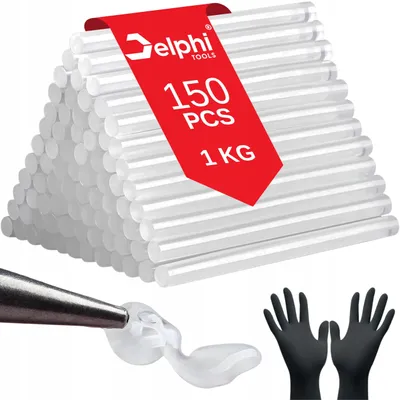 Produktbild von Delphi - Heißklebesticks - Klebesticks transparent - Heißkleber Sticks - Klebesticks geruchsarm - 150 Stück 7mm