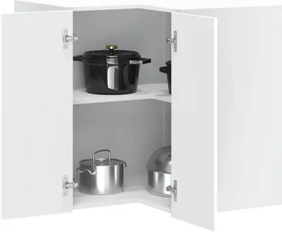 Produktbild von Möbel Küchen-Eckhängeschrank Lucca Weiß Holzwerkstoff - Küchenschränke &55698