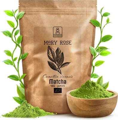 Image de Mary Rose – Thé Matchadu Japon 1 kg – Thé vert en poudre de Kagoshima - Riche en umami, en énergie et en antioxydants - Culture à l'ombre - Pour les lattes et la pâtisserie