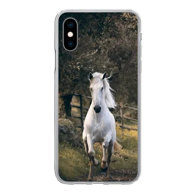 Produktbild von MuchoWow® Handyhülle Schutzhülle Hülle für iPhone X Pferd - Natur - Schlamm Silikon Softcase Handy Hülle - Handyhülle