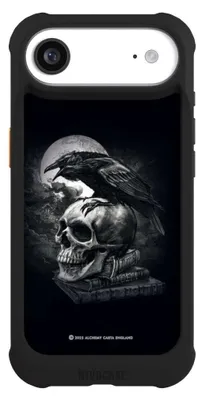 Produktbild von NIVOCASE Hülle für Apple iPhone Air  Stoßfeste Handyhülle NIVOmax Case Schwarz Rabe Schädel Totenköpfe