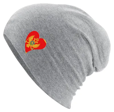 Produktbild von Huuraa Beanie Monte Flagge Herz Heather Grey One Size Baumwolle und Elasthan Mütze Geschenkidee