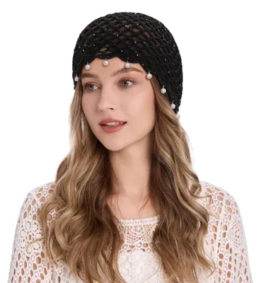 Imagen del producto de Sombrero de verano tejido a mano con flores, talla única, color , ideal para el verano