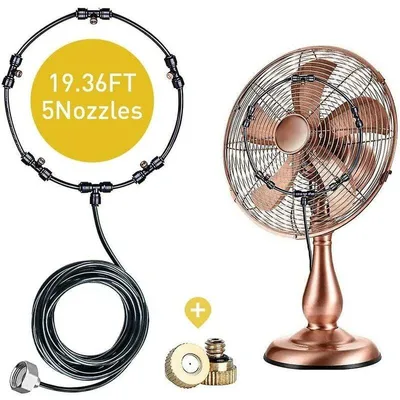 Produktbild von Sprühnebel-Ventilator-Set – 6 m Schlauch, 6 Düsen mit Ventilen