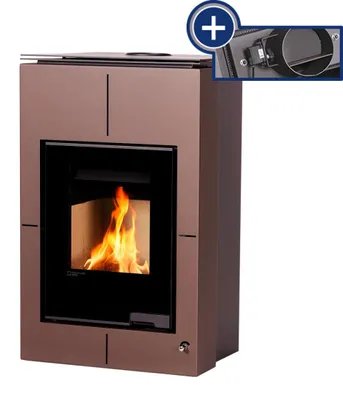 Image de HS FLAMINGO poêle-cheminée AQUAFLAM VARIO SAPORO 11/7 kW - brun - contrôle électronique