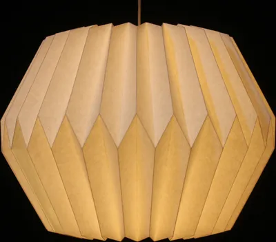Produktbild von Origami Design Papier Lampenschirm - Modell Umbria 1, Weiß, 27*38*38 cm, Asiatische Lampenschirme aus Papier & Stoff