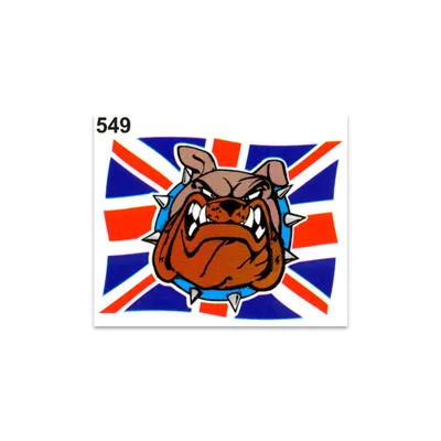 Image de Autocollant Drapeau anglais avec bulldog 10 x 12 cm