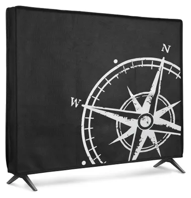 Produktbild von kwmobile 24" TV Abdeckung Indoor - Fernseher Hülle Bildschirmschutz Abdeckung - TV Bildschirm Staubschutzhülle - Fernsehabdeckung - Weiß Schwarz