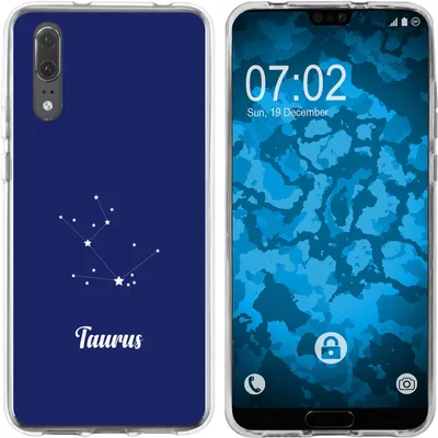 Produktbild von PhoneNatic Case kompatibel mit Huawei P20 Silikon-Hülle SternzeichenTaurus M8
