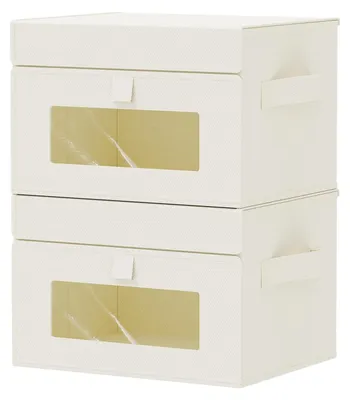 Immagine prodotto di Omgoods - Set di 2 scatole pieghevoli con maniglie