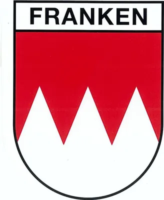 Produktbild von Aufkleber Wappen Franken 80 x 60 mm
