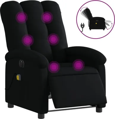 Produktbild von vidaXL Massagesessel Elektrisch Schwarz Stoff