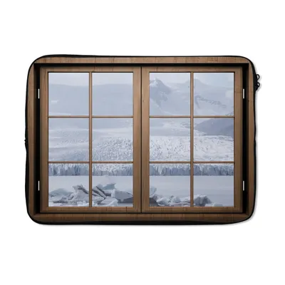 Produktbild von MuchoWow® Laptop Hülle 13 Zoll Durchblick - Nebel - Schnee Laptoptasche - Laptophülle - Sleeve - Rundumschutz