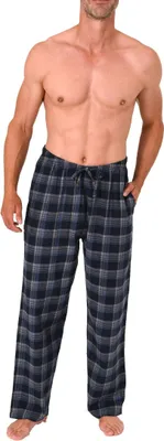 Produktbild von Normann Herren Flanell Schlafanzug Pyjama Hose in eleganter Karo Optik – auch in Übergröße ; grau/marine , 52