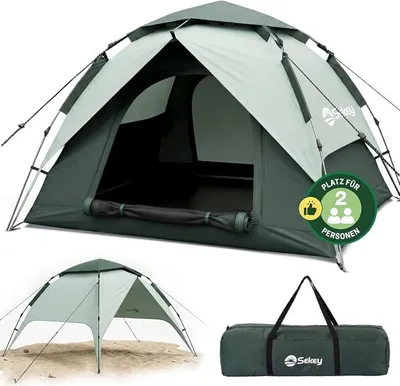 Imagen del producto de Tienda pop-up para 2 personas, impermeable | Tienda de camping 2 en 1