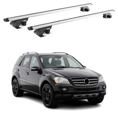 Image de Barres de toit transversales ABE pour Mercedes Classe M W164 2006-2011 Gris 2x, productTiles.product.images.aiGenerated