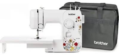 Produktbild von Brother JX17FE (Fantasy Edition) Nähmaschine mit 17 Nähprogramme, Nutz- Elastisch- und Dekorativstiche, Anfänger, Freiarm, Automatisches Nähen, Elektrische Nähmaschinen + Anschiebetisch + Nähtasche