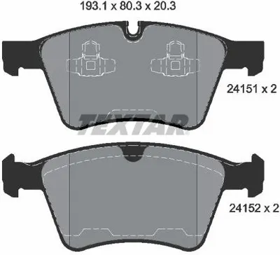 Produktbild von Textar Bremsbeläge vorne für Mercedes-Benz M GL - Klasse W164 X164 320-500