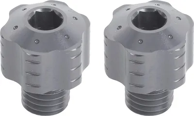 Produktbild von 2 Stück Motorrad-Rückspiegel-Lochstopfen, 10 mm Rückwärtsgewinde, Aluminiumlegierung, Schrauben, Ti-Farbe
