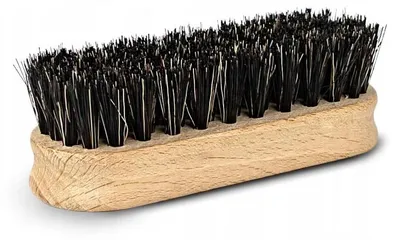 Produktbild von Schuhbürste Schuhputzbürste - 11,5 cm - Harte Borsten - Holzgriff