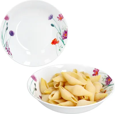 Obrázek produktu pro MamboCat Marie sada 2 servírovacích misek Ø23cm I 1L I Porcelánová miska s dekorem květinové louky na přílohy, dezerty, polévky a další.