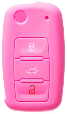 Produktbild von Schlüsselhülle - Silikon Schlüsselcover - VW Schlüssel Etui - rosa Schlüsselhülle - Schlüssel Schutz
