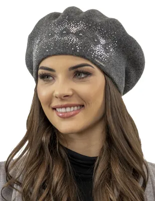 Produktbild von VIVISENCE Damen Baskenmütze Winter Herbst Warme Barette Wolle Elegante Stil 7050