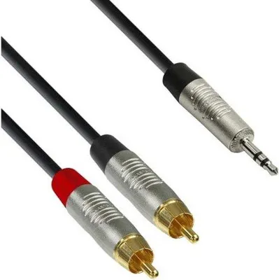 Obrázek produktu pro Kabel 2x RCA na mini jack TRS, délka 6 m