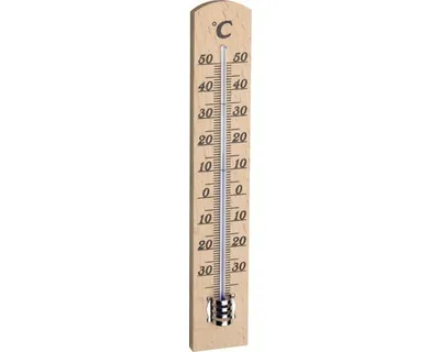 Image de 1x thermomètre d'intérieur L.206xl.34mm hêtre naturel laqué