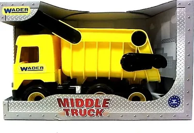 Produktbild von MIDDLE TRUCKKipper gelb-schwarz im Schaukarton