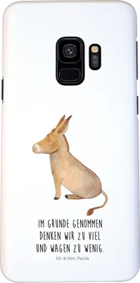 Produktbild von Mr. & Mrs. Panda Samsung Galaxy S9 Handyhülle Esel - Weiß - Geschenk, Zuversicht, Weisheit, Lustige Sprüche, Hülle, Mut, Cover, Ziel, Erfolg, Smartphone