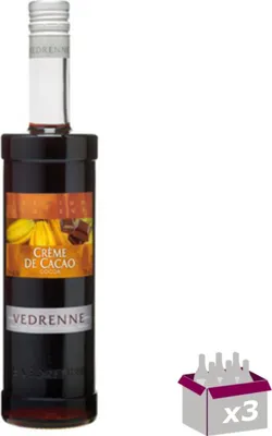 Produktbild von Lot de 3 Vedrenne - Crème de cacao brun 25° - 70cL