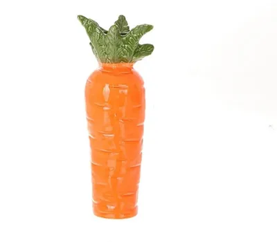 Image de HBx vase naturel vivant Carotte h19cm faïence orange
