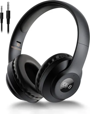 Produktbild von Kopfhörer-Radio mit Bluetooth 5.3 und AUX – Taktloses DSP-FM-Radio Kopfhörer, integrierter Akku, 3,5 mm AUX, faltbarer Kopfhörer