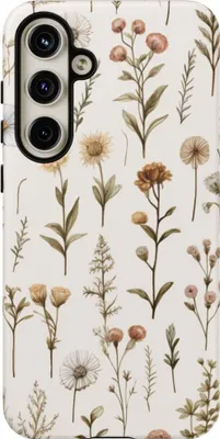 Produktbild von Handgezeichnete Wildblumen und Kräuter – Hülle Kompatibel mit Samsung Galaxy S24 Plus