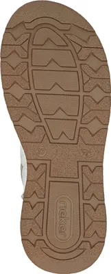 Produktbild von Rieker Damen Stiefelette Strickeinstieg Schnürschuh mit Reißverschluss 44555, Größe:39 EU, Farbe:Beige