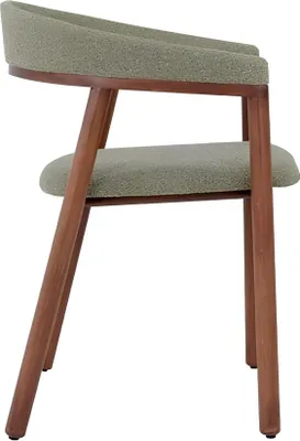 Produktbild von Grauer Esszimmerstuhl Design Holzstuhl Einsitzer Polster 1-Sitzer Stuhl
