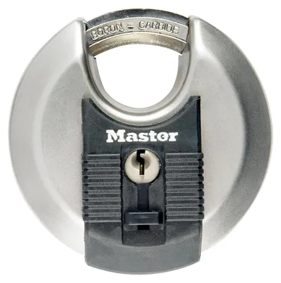 Produktbild von MASTER LOCK Disc-Vorhängeschloss [Schlüssel] [Edelstahl] [Außenbereich] M40EURD - Ideal für Lagerräume, Garagen etc.