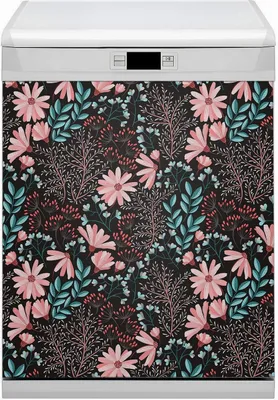 Produktbild von Magnete  Dekorative Magnet Folie für Geschirrspüler 60x70 cm Küche  - Blumen Vintage