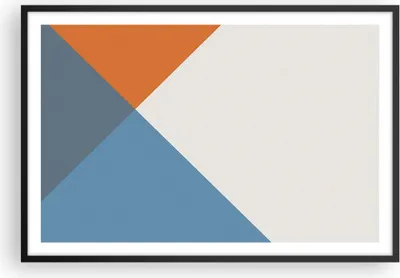 Produktbild von Gerahmtes Poster - Schwarzer Rahmen - Vier die Farben Abstraktion - 91,5x61 cm - Wand Bild - Wanddeko - Wandbilder - Wandposter - Bilderrahmen - Bilder - Kunstdruck - Wandbild - P2BAA91x61-4234