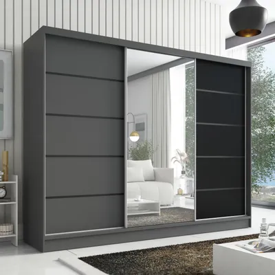 Produktbild von Schwebetürenschrank AURELIA 2 Schwebetürenschrank AURELIA 2 200 cm mit Spiegel, 3 Türen, 3 Schubladen