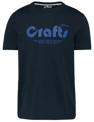 Produktbild von s.Oliver T-Shirt navy XXL Frontprint Arts&Crafts