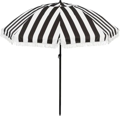 Image de In the Mood Parasol de plage Osborn - 220x220x238 cm - Polyester - Noir