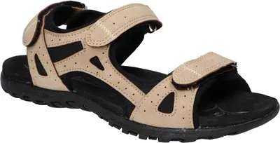 Produktbild von AMERICAN CLUB HL162 Solide Sandalen, Naturleder Innensohle, Klett Sandalen, Sportsandalen, Beige 41