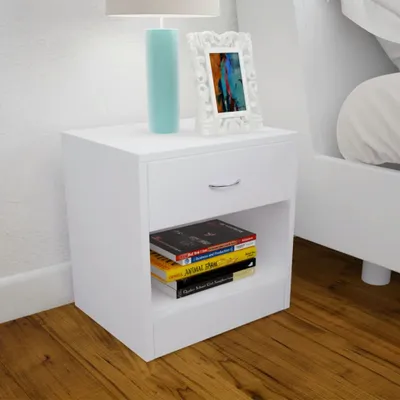 Immagine prodotto di Comodino 2 pezzi con cassetto Bianco