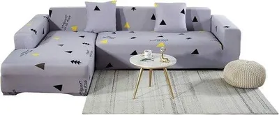 Produktbild von Famanu Stretch Sofaüberzug - L-Form - Elastischer Bankbezug