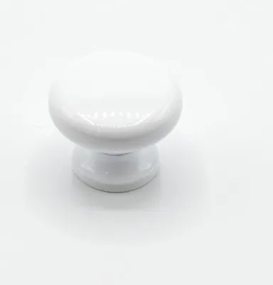 Image de Bouton de meuble en zamac D 30 mm BLANC Lot de 25
