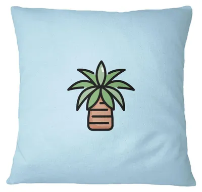 Kissenhülle 45x45 cm Polyester mit Reißverschluss Lichtblau